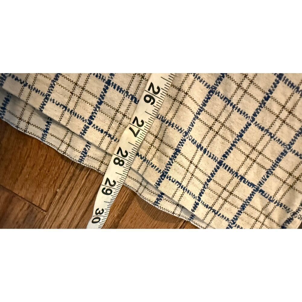 L.L. Bean vintage linen windowpane checkered polo shirt large - Picture 8 of 10